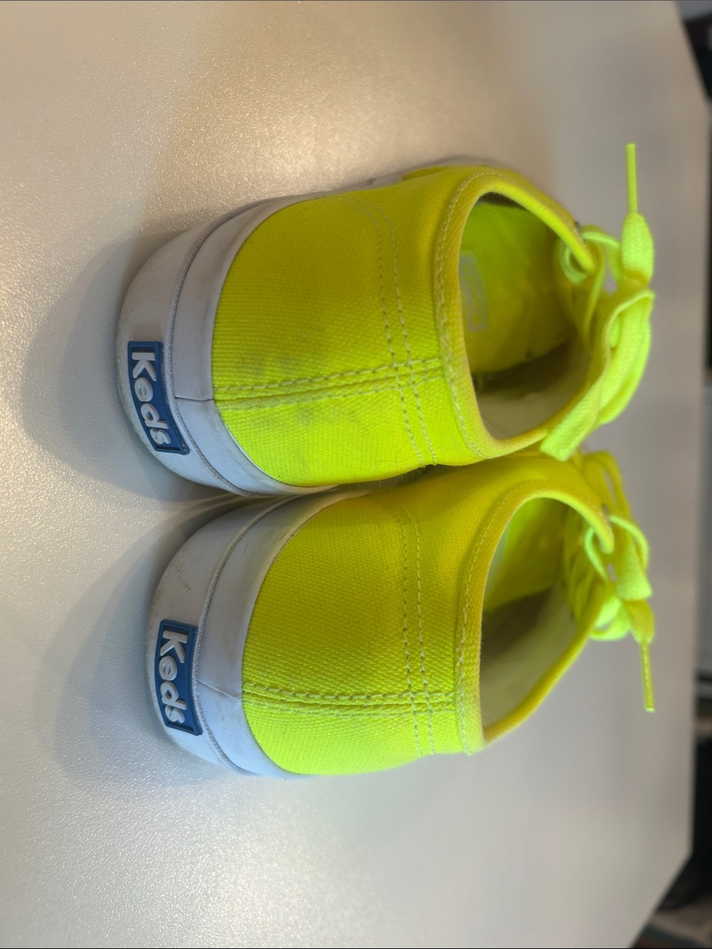 Keds Neon Yellow Canvas Sneakers